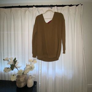 Tan oversized knitted sweater